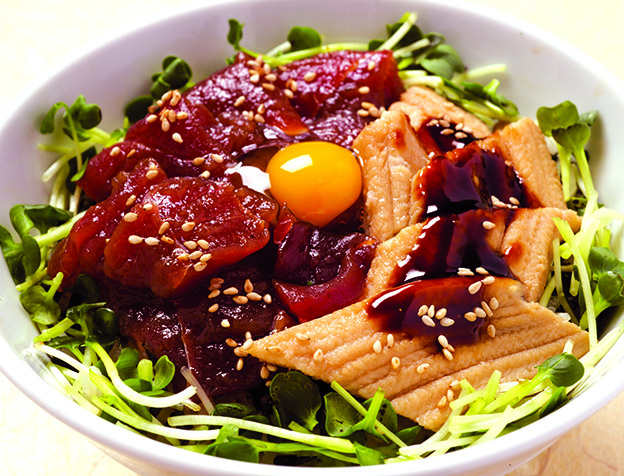 づけ鮪と穴子丼（日替わりお椀付）