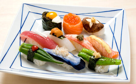 彩り美菜にぎり(お椀・デザート付)