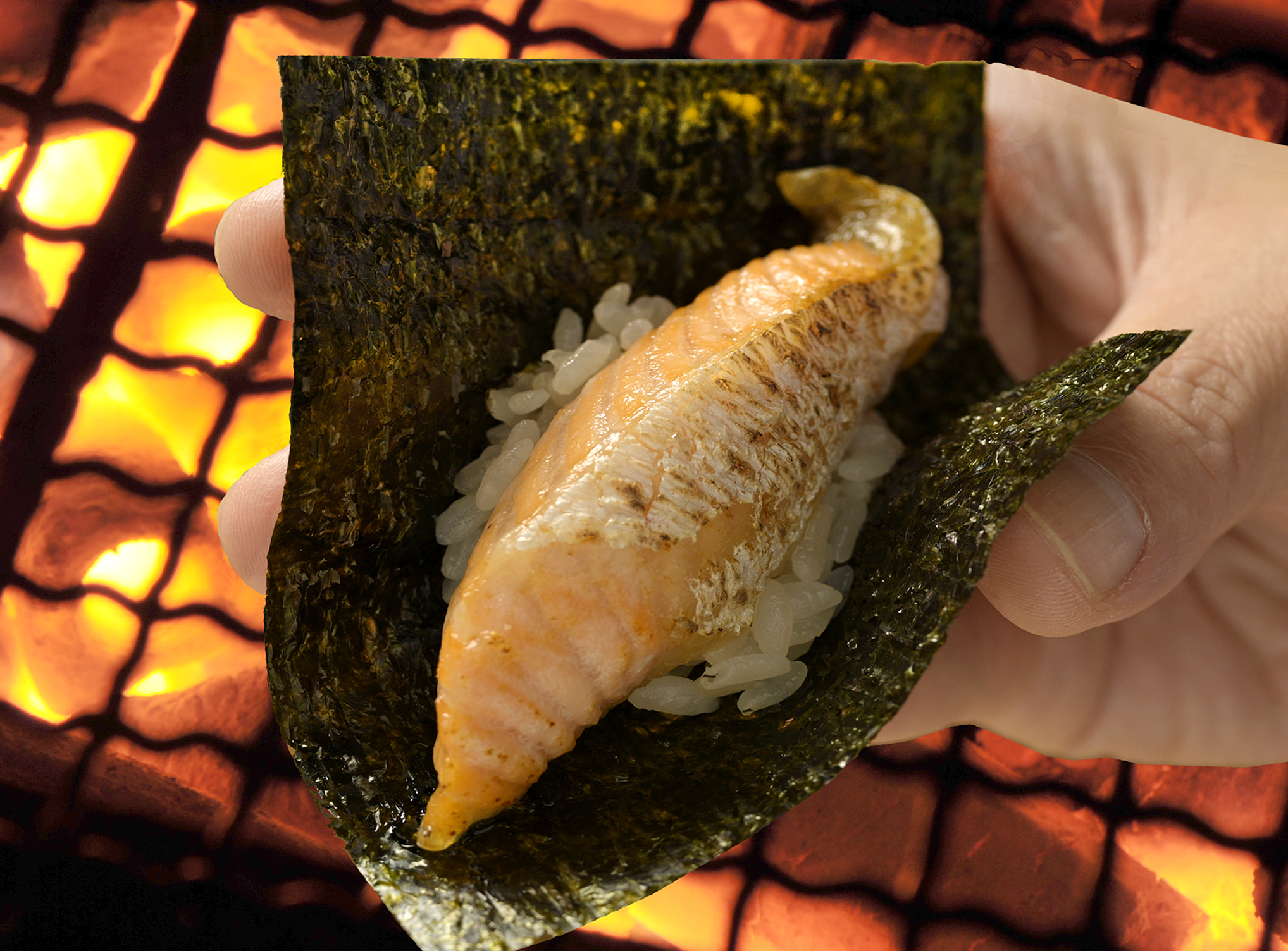 サーモンハラス焼き挟み巻