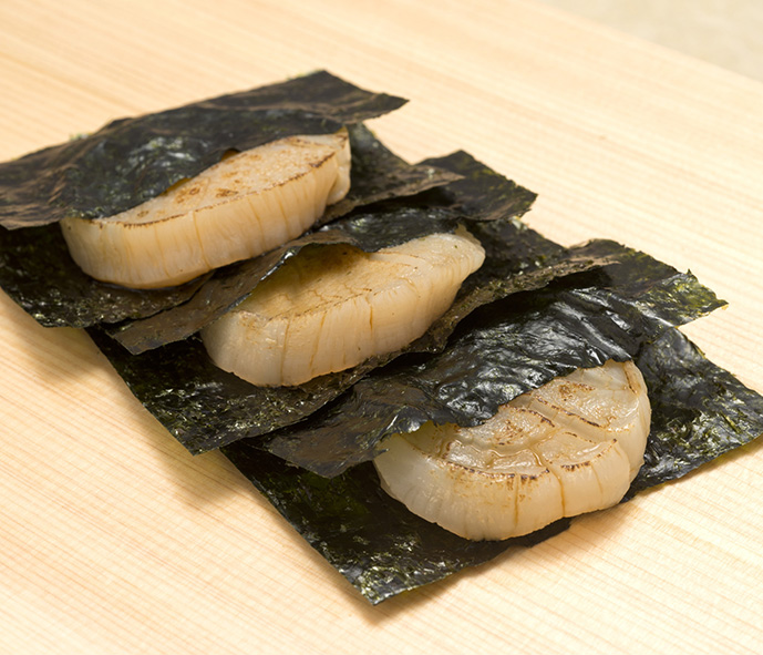 帆立貝の磯辺焼き
