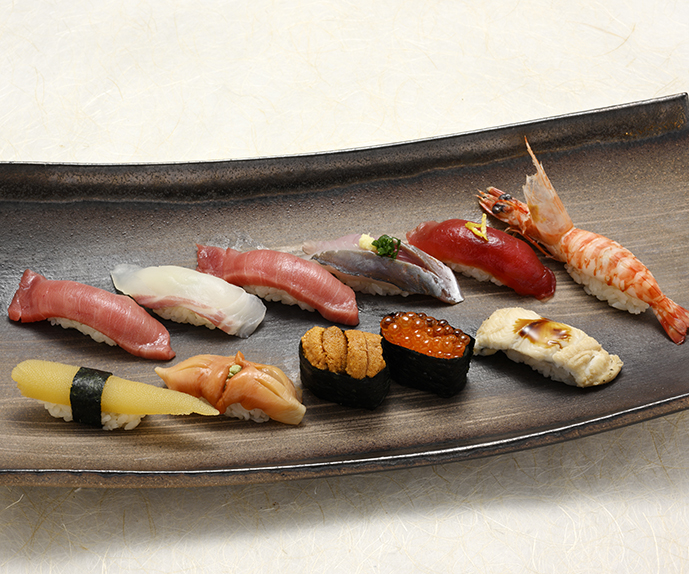 築地特撰にぎり(お椀・デザート付)